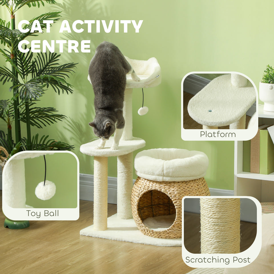 Multi-Level Cat Tree with Scratching Posts & Condo