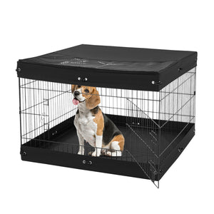 Foldable 4-Panel Dog Playpen with Cover