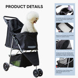 Foldable Pet Stroller for Small & Medium Pets