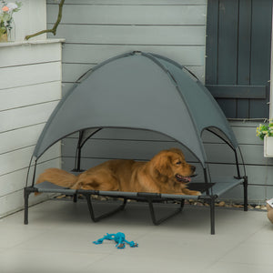 Elevated Foldable Pet Bed with Canopy
