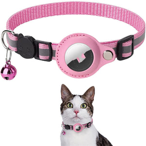 Reflective AirTag Pet Collar with Waterproof Holder