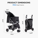 Foldable Pet Stroller for Small & Medium Pets