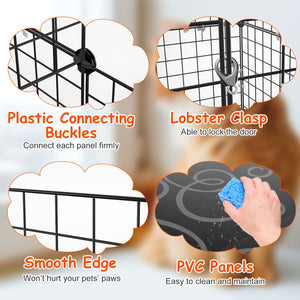2-Tier Cat Cage Playpen with Ladder & Dual Doors – 28x28x28"