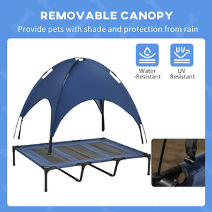 Elevated Dog Cot Bed with Canopy
