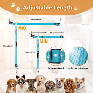 3-in-1 Adjustable Dog Car Safety Seat Belt