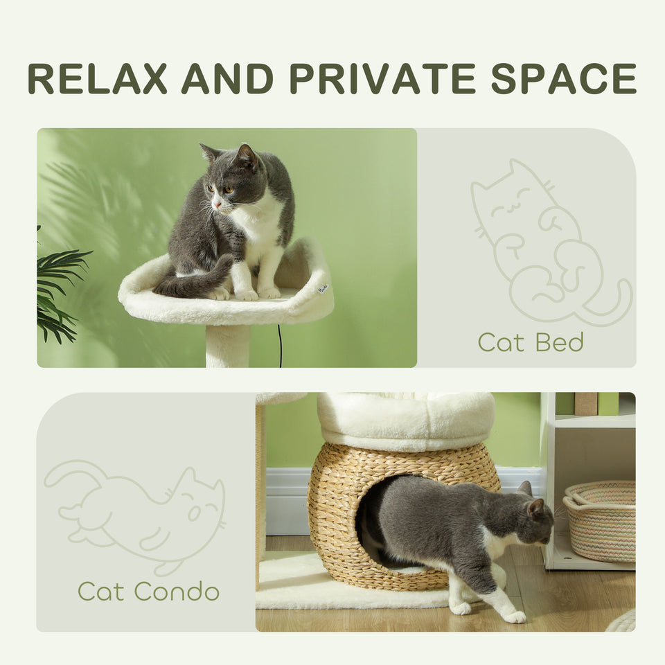 Multi-Level Cat Tree with Scratching Posts & Condo