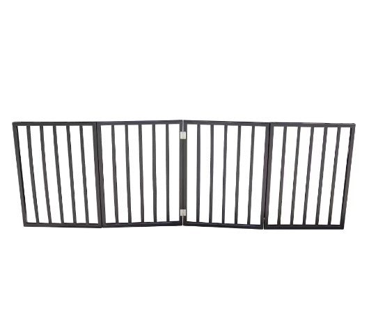 Foldable Wooden Pet Gate – No Installation Required