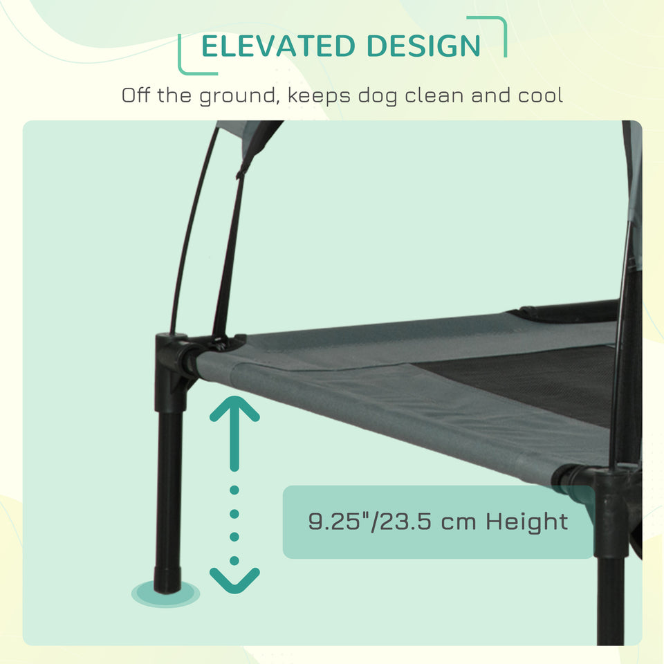 Elevated Foldable Pet Bed with Canopy