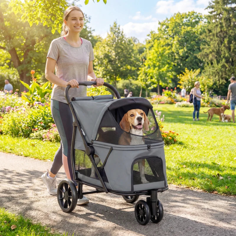Folding Pet Stroller for Medium Dogs