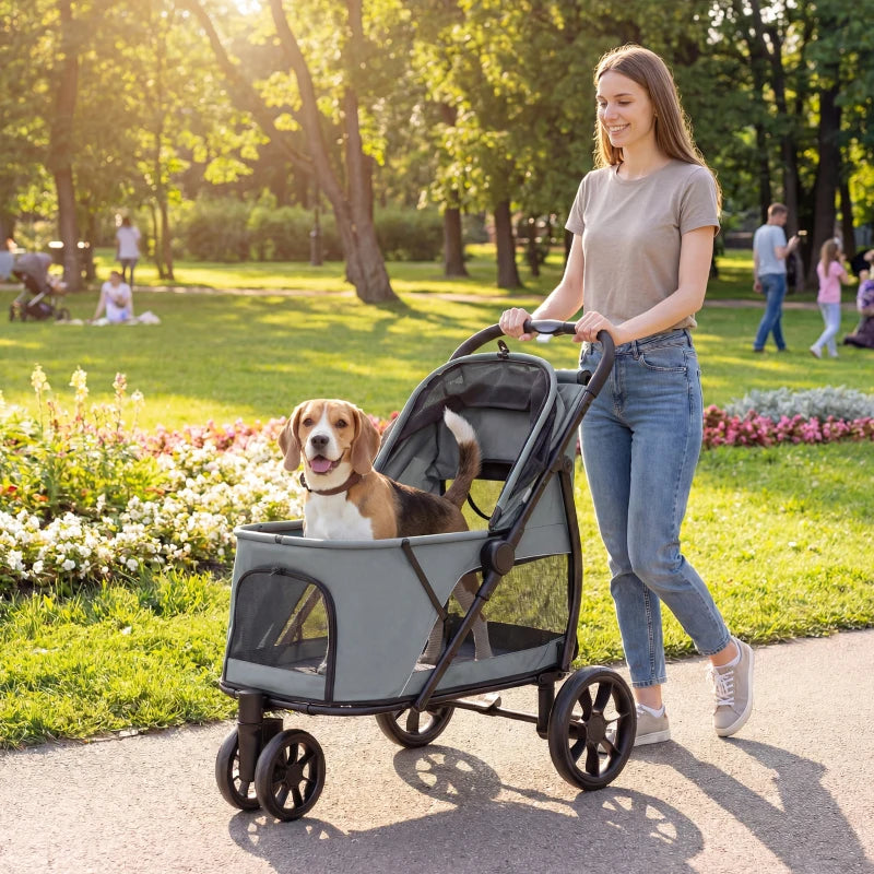 Folding Pet Stroller for Medium Dogs