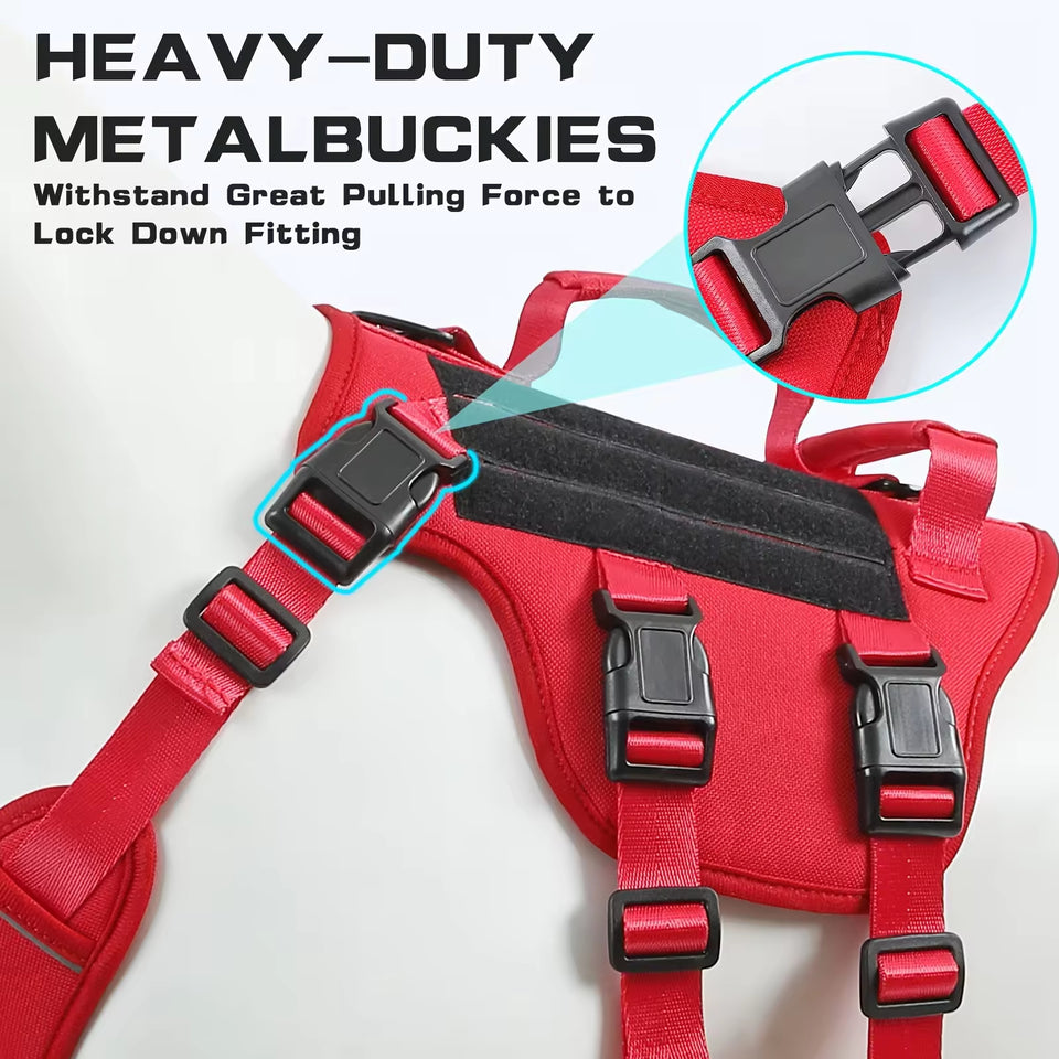 Heat-Resistant Tactical Dog Harness – No-Pull Adjustable Vest
