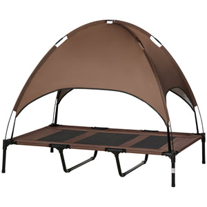 Elevated Foldable Pet Bed with Canopy
