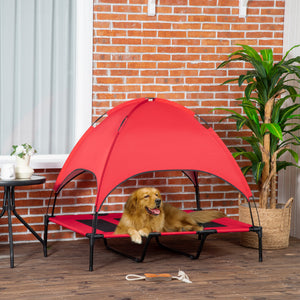 Elevated Dog Cot Bed with Canopy