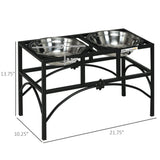 Elevated Dog Feeder with Stainless Steel Bowls