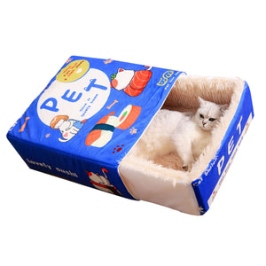 Cartoon Snack Box Cat Bed