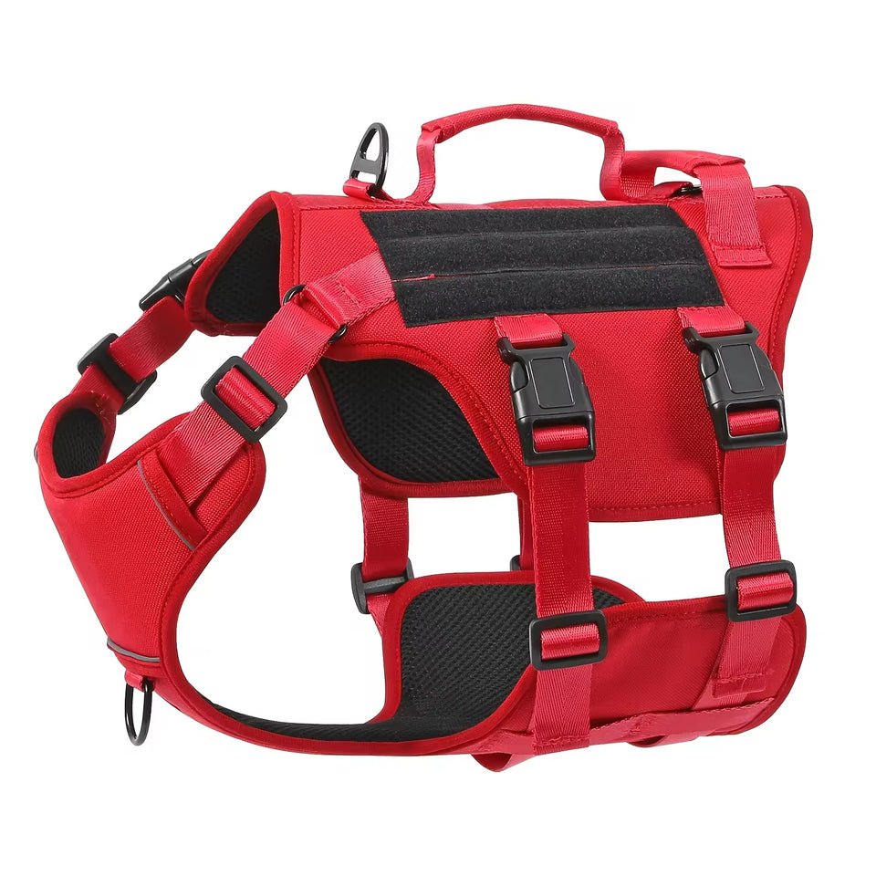 Heat-Resistant Tactical Dog Harness – No-Pull Adjustable Vest