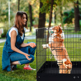 Foldable 4-Panel Dog Playpen with Cover