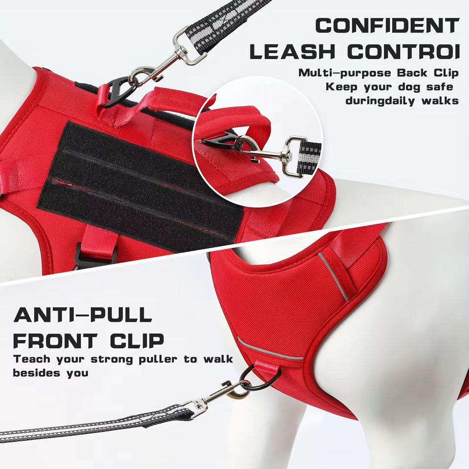 Heat-Resistant Tactical Dog Harness – No-Pull Adjustable Vest