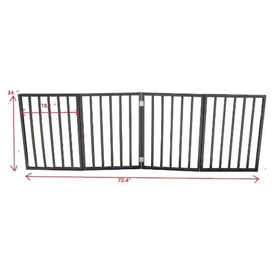 Foldable Wooden Pet Gate – No Installation Required
