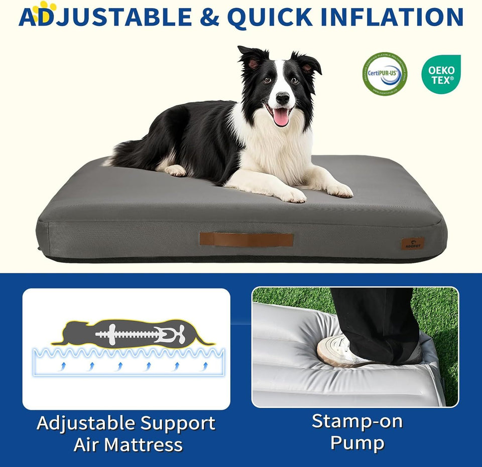 Inflatable Waterproof Dog Bed for Travel & Camping