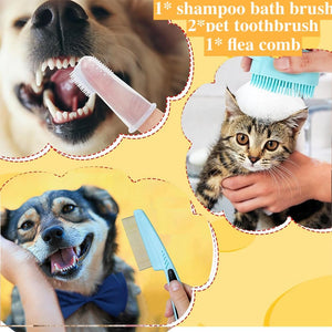 7-Piece Pet Grooming Kit – Brush, Nail Clipper, Flea Comb & More