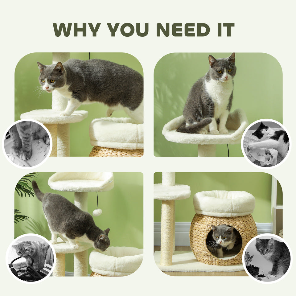 Multi-Level Cat Tree with Scratching Posts & Condo