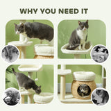 Multi-Level Cat Tree with Scratching Posts & Condo