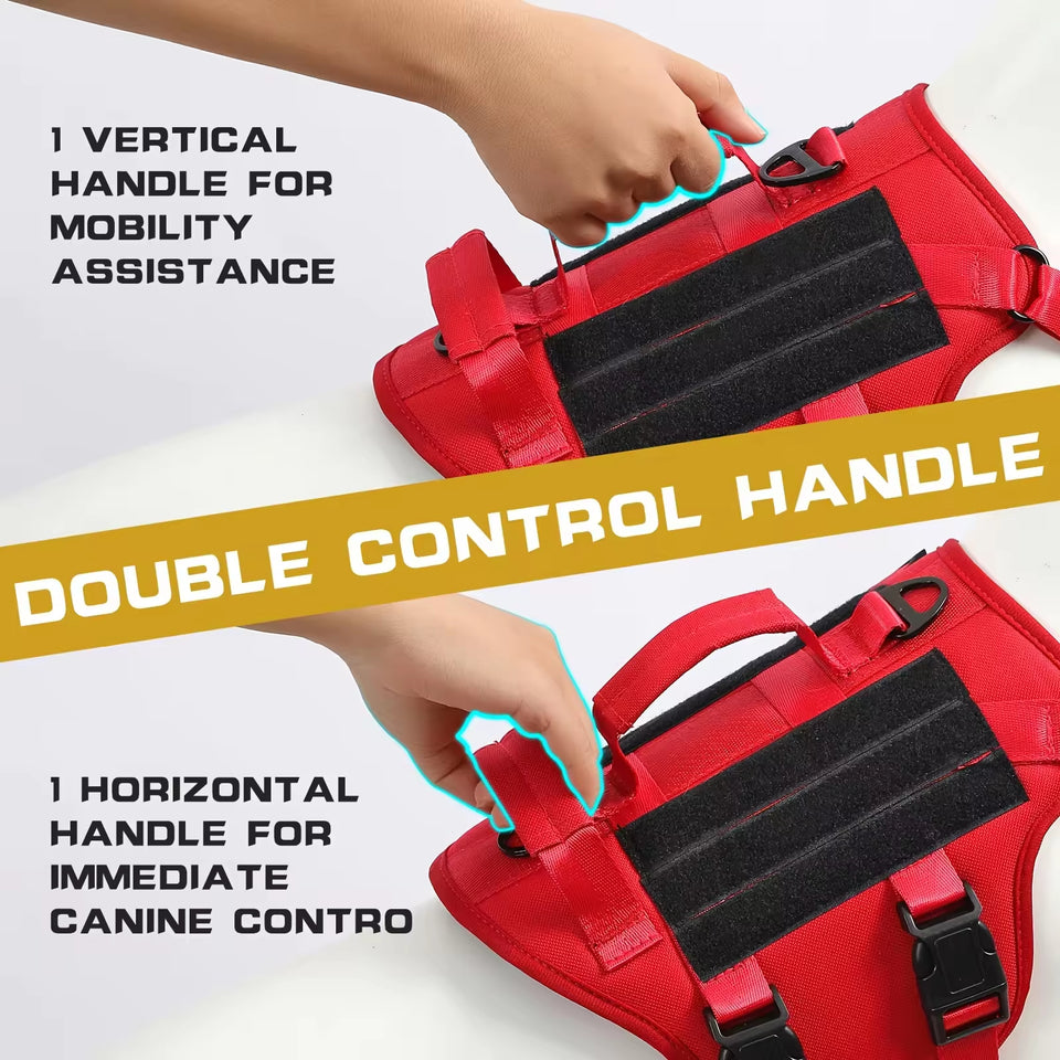 Heat-Resistant Tactical Dog Harness – No-Pull Adjustable Vest