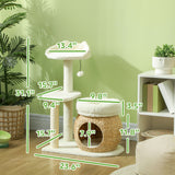 Multi-Level Cat Tree with Scratching Posts & Condo
