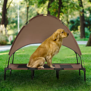 Elevated Foldable Pet Bed with Canopy