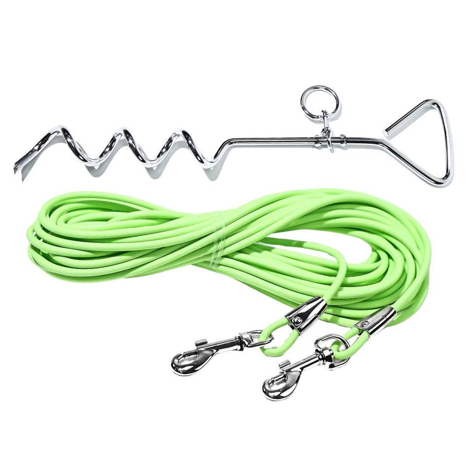 30FT Ground Stake Dog Tie-Out Leash