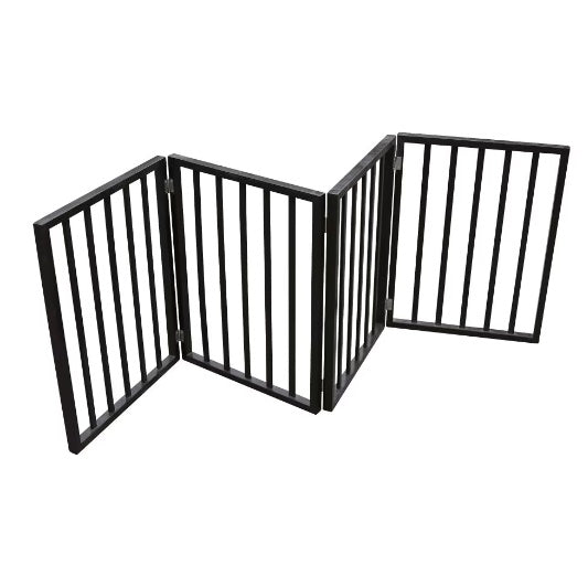 Foldable Wooden Pet Gate – No Installation Required